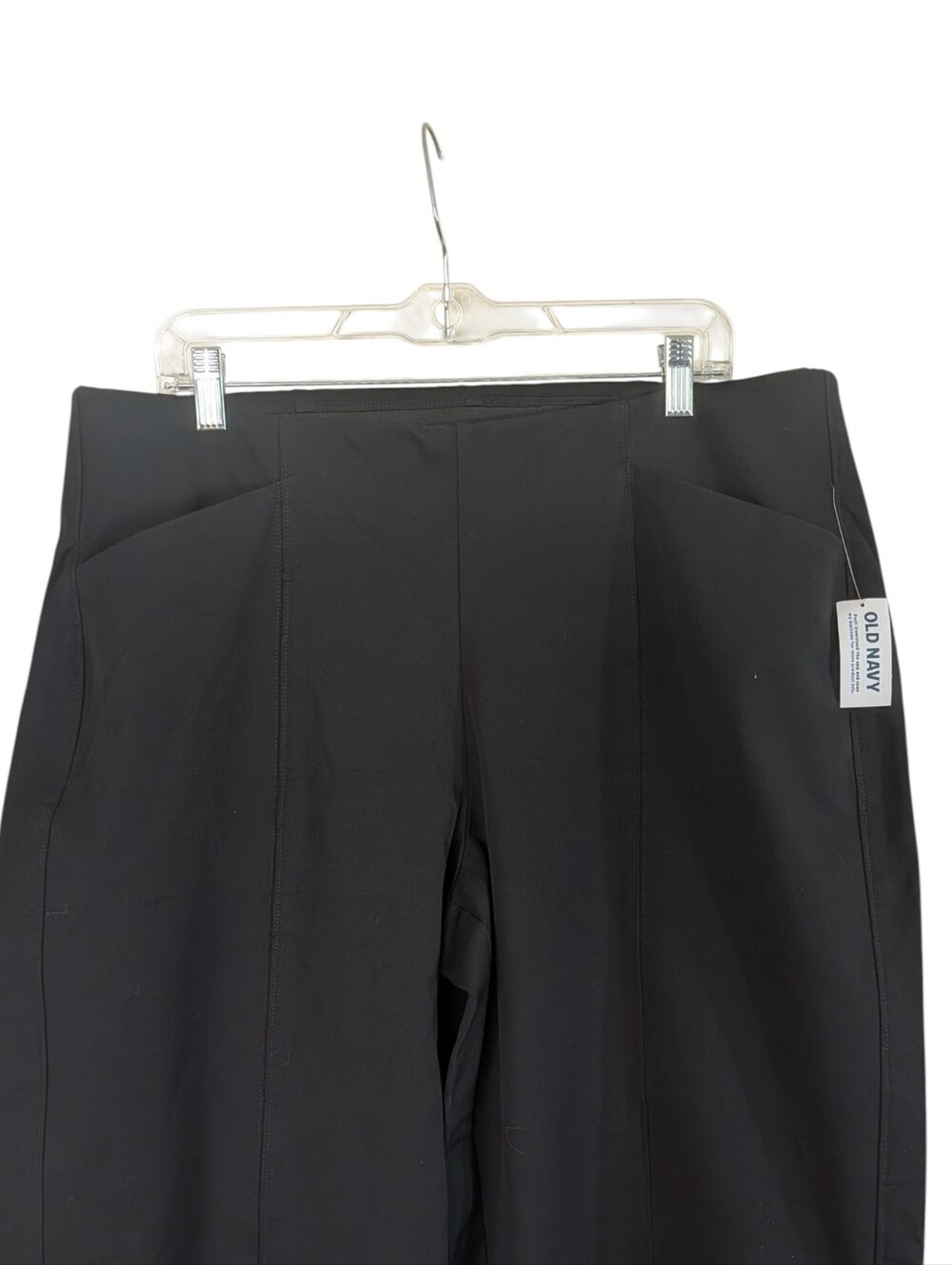 Old Navy High-Rise Pixie Wide Leg Pants XL NWT Black Pull-On Career Stretch - Picture 3 of 9